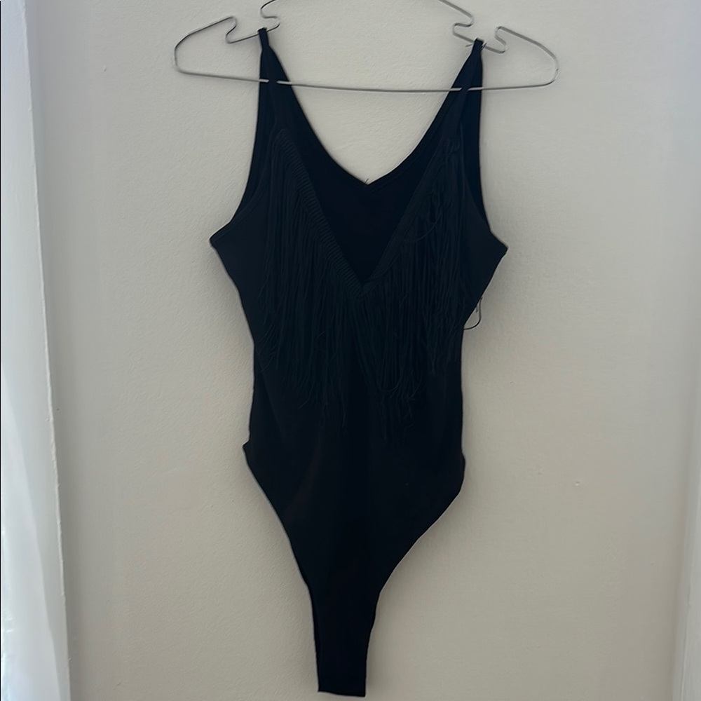 SHEIN Black Bodysuit One Piece Sleek Design western style